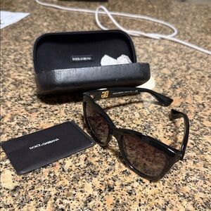 Dolce & Gabbana Black and Gold Sunglasses
